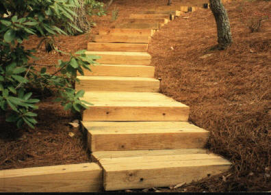 Level Green Landscaping - timber stairs